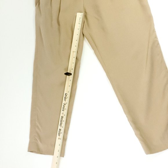 Aritzia Babaton Cohen Japanese Crepe Dress Pants Women's Size 10 Beige Khaki - Picture 14 of 14